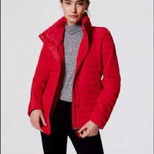 Loft Red Puffer Coat